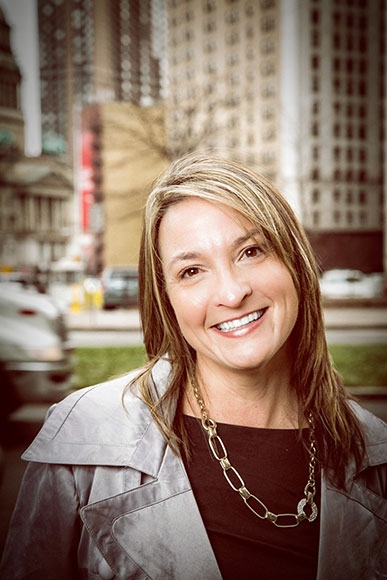 Elaina Farnsworth in downtown Detroit