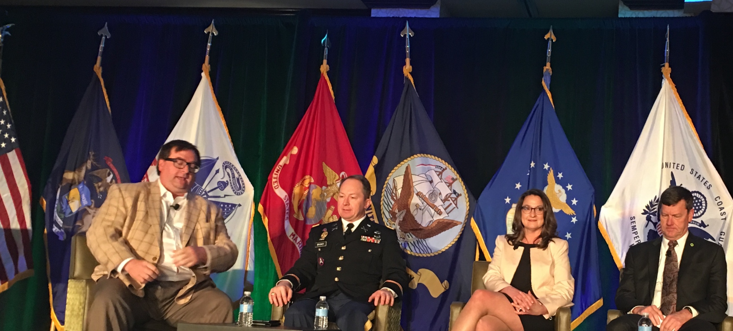 Elaina Farnsworth on a panel alongside defense and government leaders